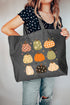 Patchwork Pumpkin Parade Canvas Jumbo Tote