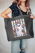 Rainbow Glam Ghost Canvas Jumbo Tote
