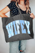 Something Blue Wifey Canvas Jumbo Tote