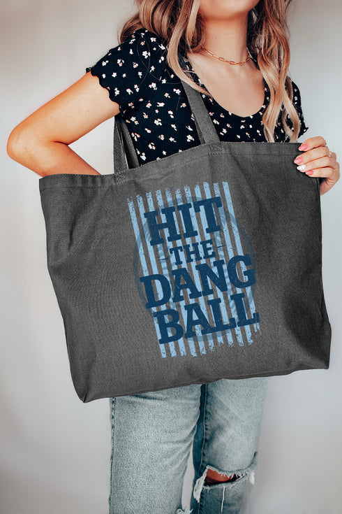 Hit The Dang Ball Canvas Jumbo Tote