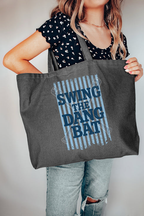 Swing The Dang Bat Canvas Jumbo Tote