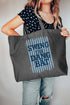 Swing The Dang Bat Canvas Jumbo Tote