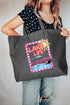 Sunny Lake Life Canvas Jumbo Tote