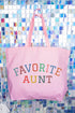 Always The Favorite Aunt Canvas Jumbo Tote