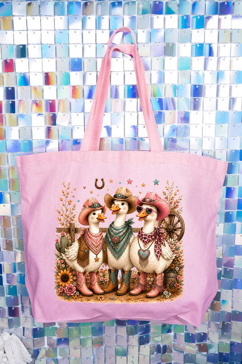 Boots & Beaks Canvas Jumbo Tote