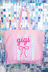 Personalized Bow-tiful Garden Canvas Jumbo Tote *Choose Your Name