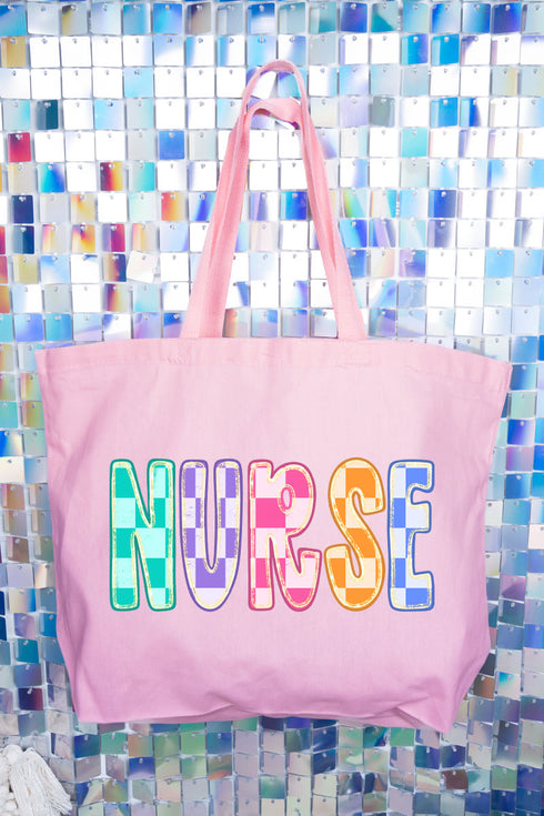 Bright Minds Nurse Canvas Jumbo Tote