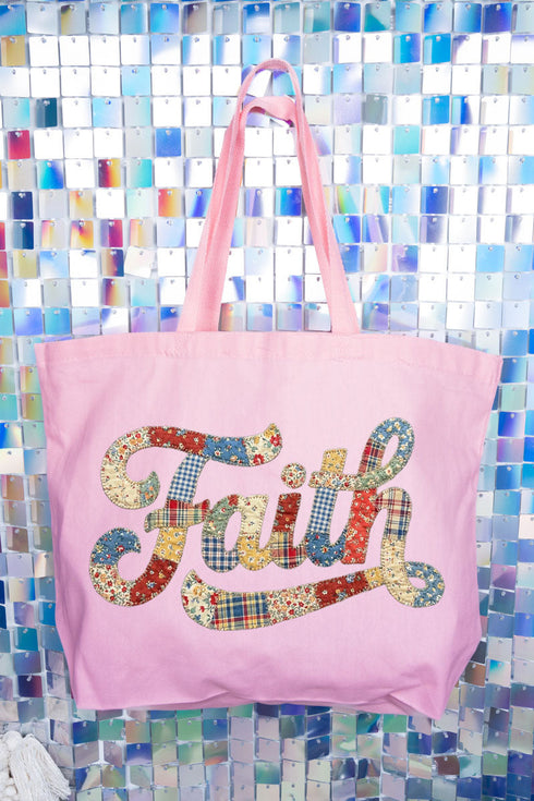 Faith Sewn Sweet Canvas Jumbo Tote