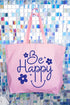 Flower Be Happy Canvas Jumbo Tote