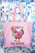 Fluent In Fowl Language Canvas Jumbo Tote