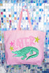 Pink Later Gator Canvas Jumbo Tote