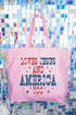Retro Loves Jesus & America Too Canvas Jumbo Tote