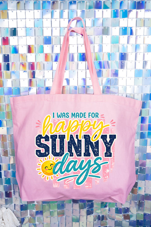 Made For Sunny Days Canvas Jumbo Tote