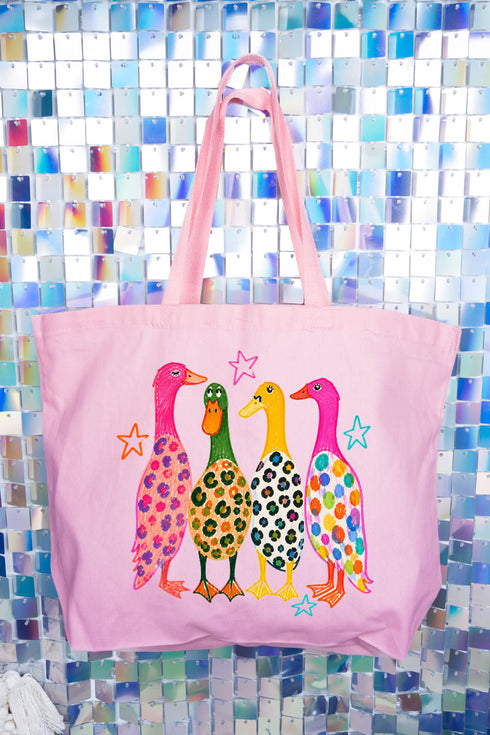 Neon Quack Pack Canvas Jumbo Tote