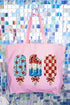 Painted Patriotic Popsicles Canvas Jumbo Tote