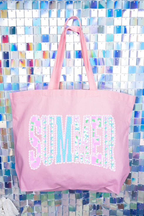 Seaside Lace Series Canvas Jumbo Tote