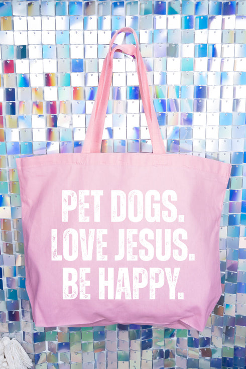 Pet Dogs Canvas Jumbo Tote