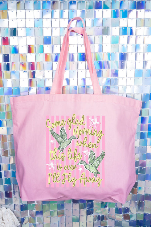Some Glad Morning Canvas Jumbo Tote