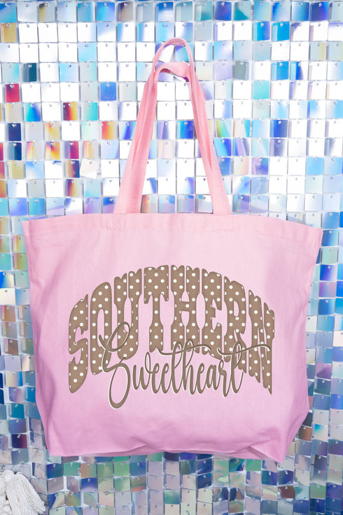 Southern Sweetheart Canvas Jumbo Tote