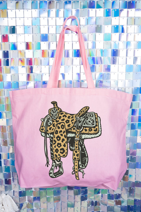Spotted Saddle Canvas Jumbo Tote
