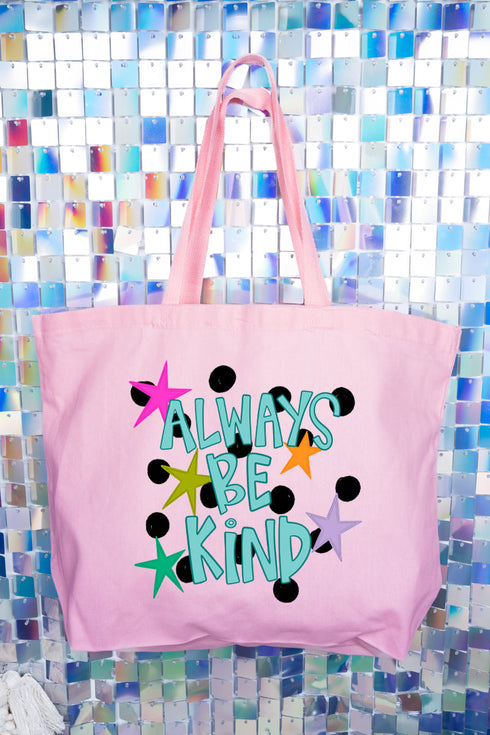 Stars Always Be Kind Canvas Jumbo Tote