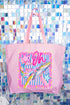 Striped Oh Whale Canvas Jumbo Tote