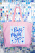 Striped Stars Boy Mom Canvas Jumbo Tote