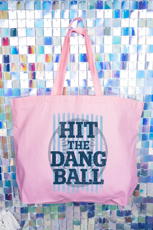 Hit The Dang Ball Canvas Jumbo Tote