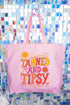 Tanned And Tipsy State Of Mind Canvas Jumbo Tote