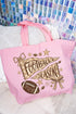 Football Season Doodle Canvas Jumbo Tote
