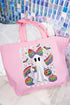 Rainbow Glam Ghost Canvas Jumbo Tote