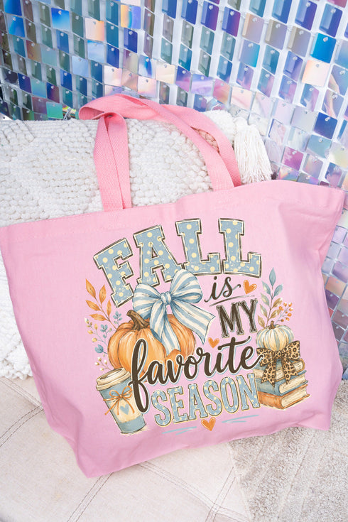Fall Season Charm Canvas Jumbo Tote