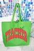 Apple Dot Teacher Canvas Jumbo Tote