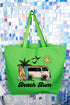 Retro Beach Bum Canvas Jumbo Tote