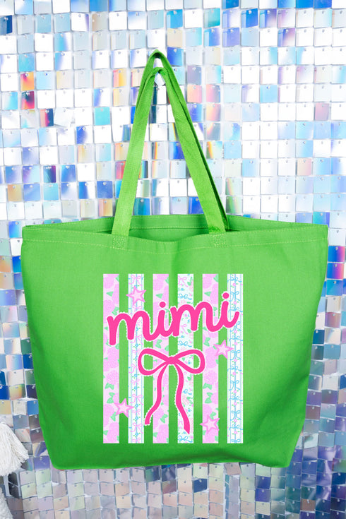 Personalized Bow-tiful Garden Canvas Jumbo Tote *Choose Your Name