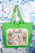 Faith Over Fear Floral Devotion Canvas Jumbo Tote
