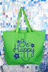 Flower Be Happy Canvas Jumbo Tote