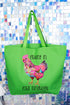 Fluent In Fowl Language Canvas Jumbo Tote