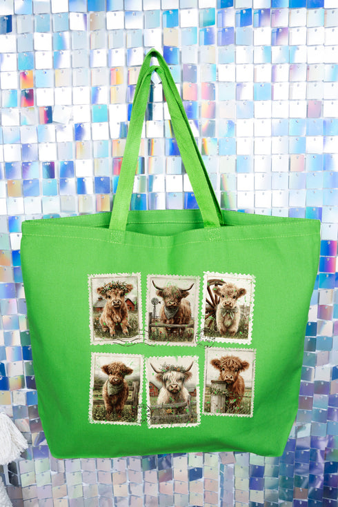 Pastures & Postcards Canvas Jumbo Tote