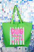 Pawfectly Pink Dog Mama Canvas Jumbo Tote
