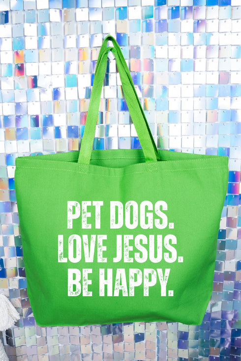 Pet Dogs Canvas Jumbo Tote