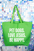 Pet Dogs Canvas Jumbo Tote