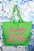 Pink Probably Late For Something Canvas Jumbo Tote