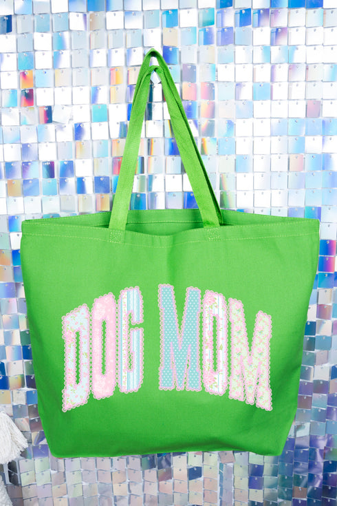 Rose Cottage Dog Mom Canvas Jumbo Tote