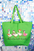Silly Teachers Goose Parade Canvas Jumbo Tote