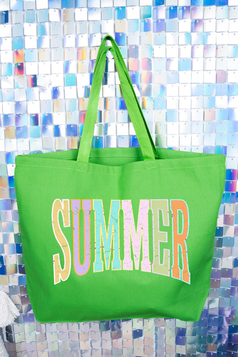 Sunwashed Summer Canvas Jumbo Tote