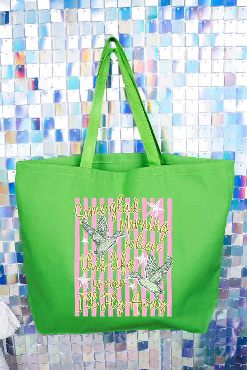 Some Glad Morning Canvas Jumbo Tote