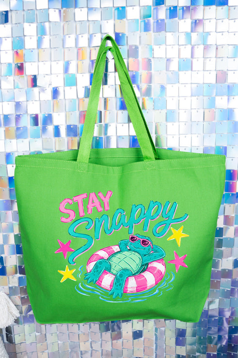 Stay Snappy Canvas Jumbo Tote