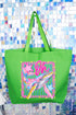 Striped Oh Whale Canvas Jumbo Tote