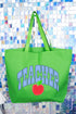 Sweet Apple Teacher Canvas Jumbo Tote